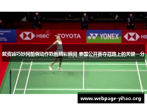 戴资颖巧妙网前假动作致胜精彩瞬间 泰国公开赛夺冠路上的关键一分 戴资颖巧妙网前假动作致胜精彩瞬间 泰国公开赛夺冠路上的关键一分