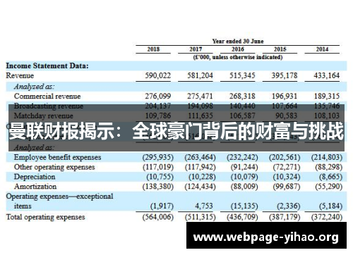 曼联财报揭示:全球豪门背后的财富与挑战 曼联财报揭示:全球豪门背后的财富与挑战