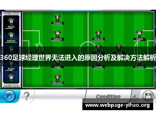 360足球经理世界无法进入的原因分析及解决方法解析 360足球经理世界无法进入的原因分析及解决方法解析